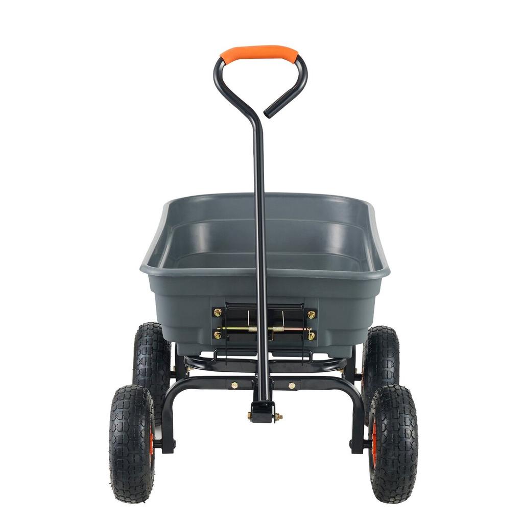 Poly Garden Dump Cart Heavy-duty Yard Carts and Wagons 4 cu.ft 600 lbs