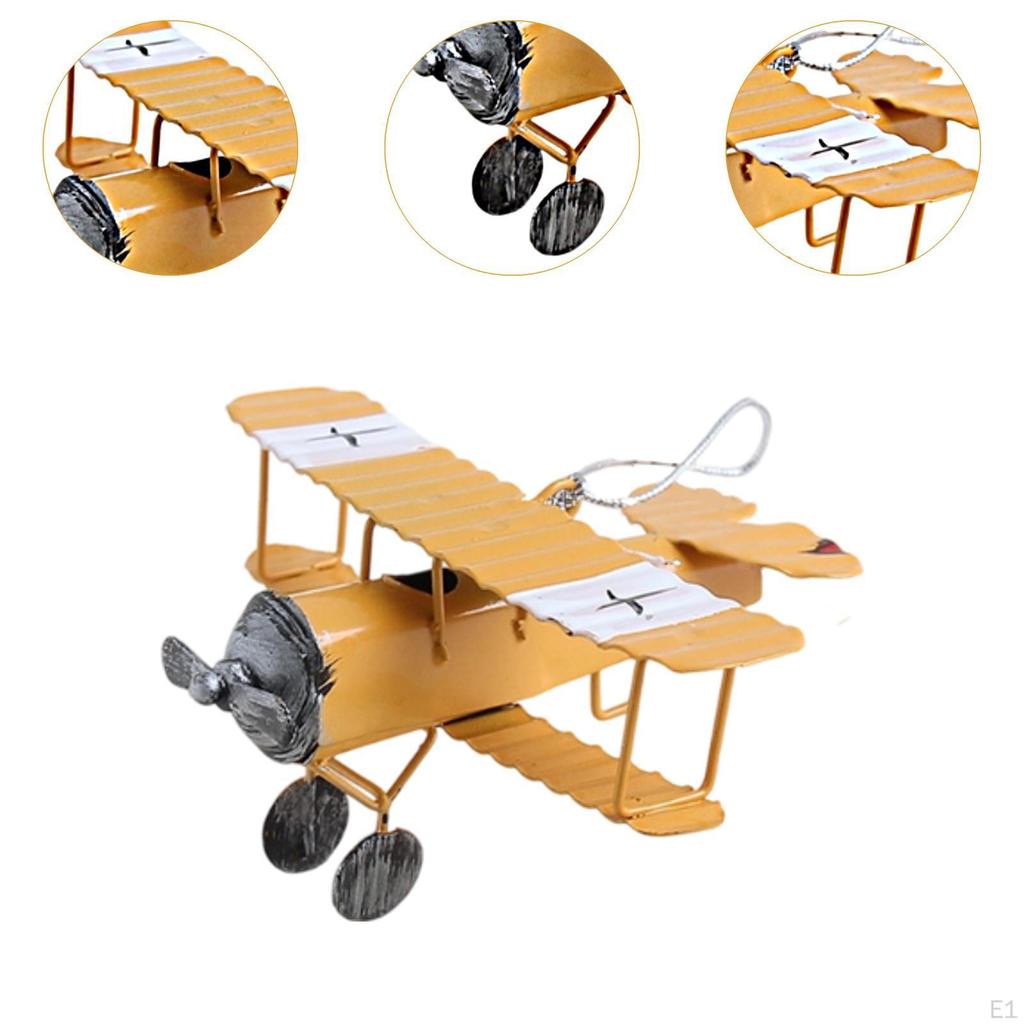 Iron Aircraft Model Ornament Collection Metal Airplane Decoration for Christmas