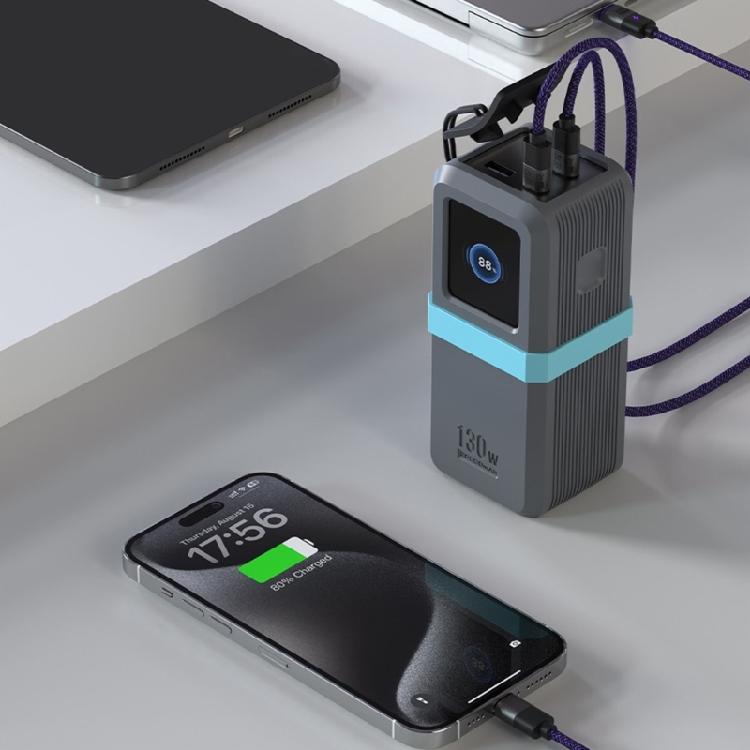 Shockproof Silicone Case for 130W/100W 20000mAh Energy Bank Fast Charging Cable Organizers Storage Case Silicone Guard