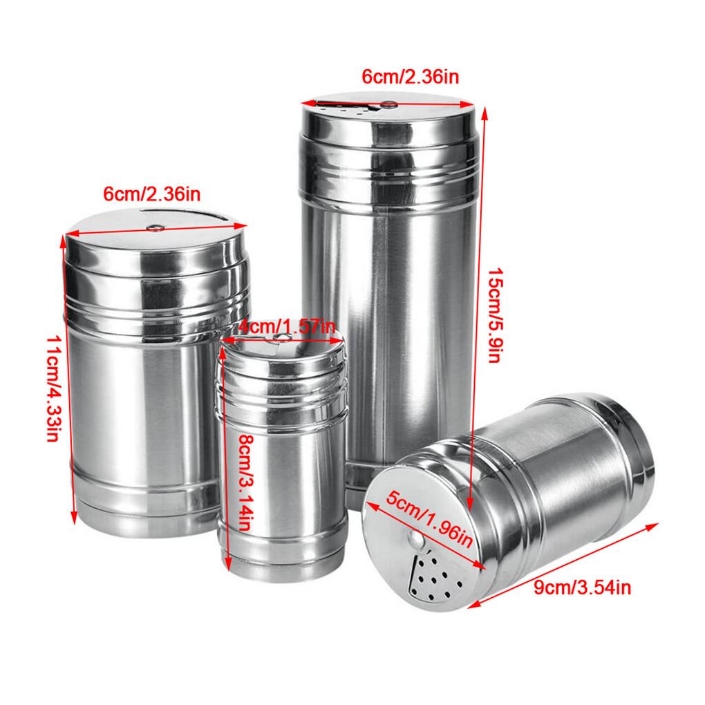 Stainless Seasoning Can Rotation Leak-proof Dredge Shaker Home Kitchen Seasoning Bottle