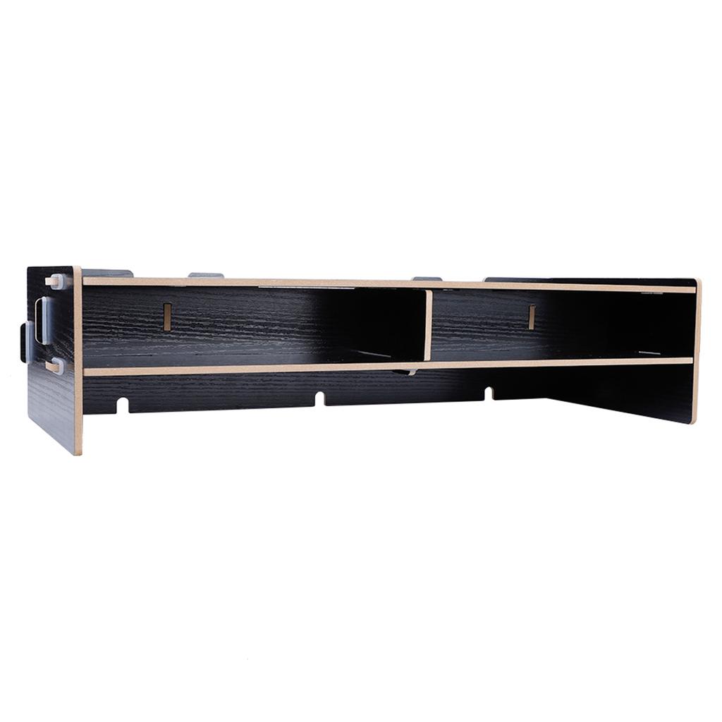 Heighten Shelf Rack Shelf Stand Holder for Display Screen Keyboard Base Bracket Wooden Black