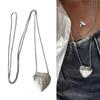 Trendy Crossbody Purse Necklace Adjustable Length Heart Pendant Neckchain Choker for Individualistic Fashion Lovers