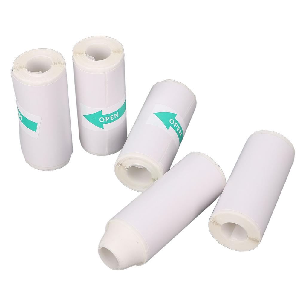 10 Rolls Thermal Print Paper 57x25mm PVC Self Adhesive Thermal Sticker for Portable Printer Camera Label Machine