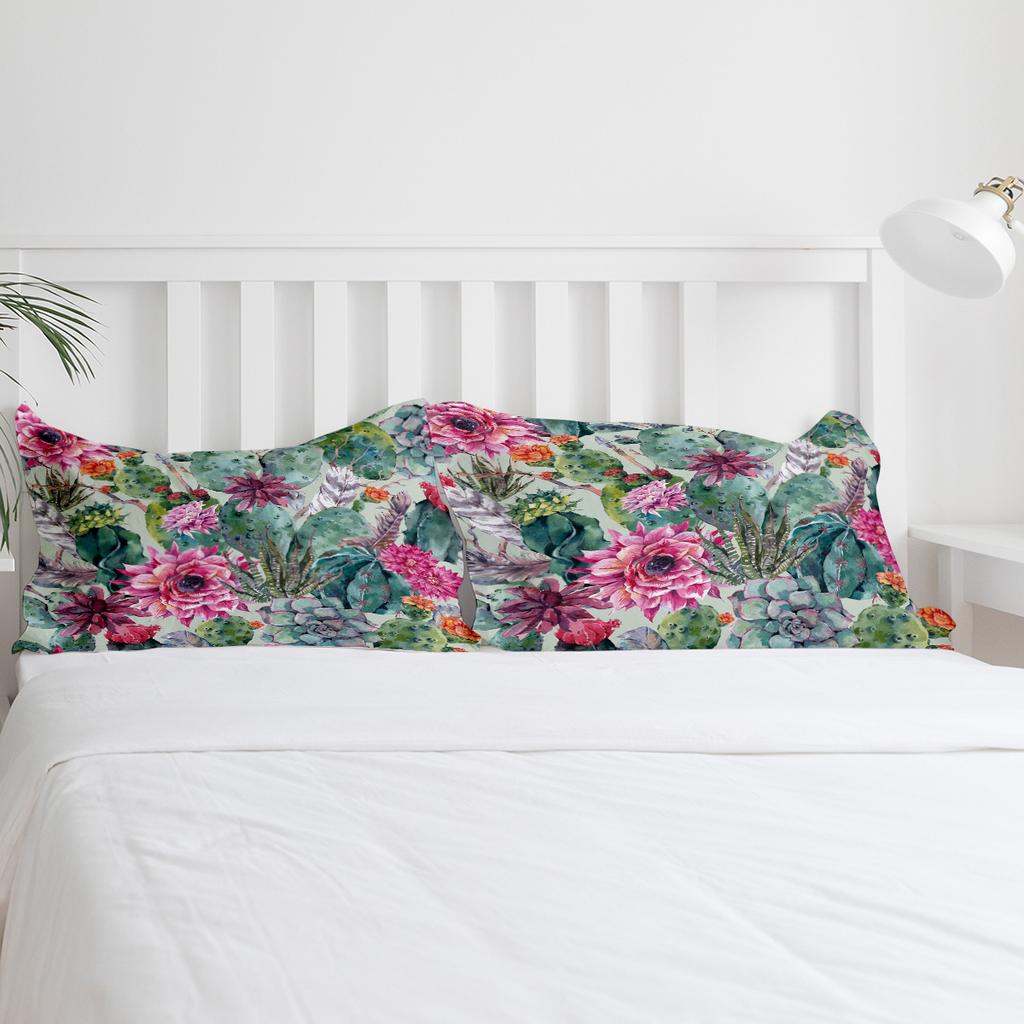 Painted Cactus Plant 3pcs Couple Duvet Cover With Pillow Case Custom Comforter Bedding Set Quilt Cover Double Bed Home Textile