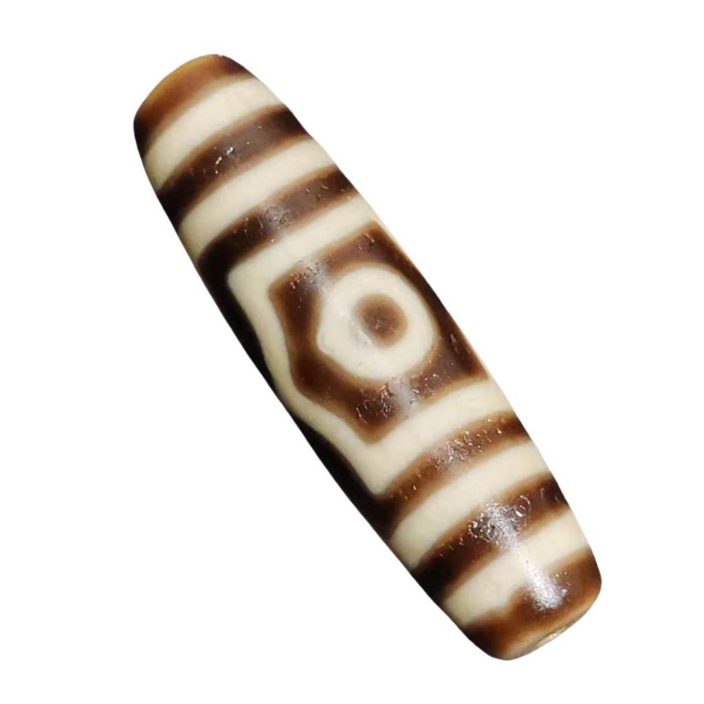 Premium 5A Oil Patina Weathered Agate Dzi Bead with 3 Eyes