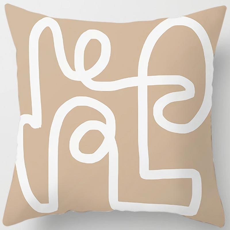 Brauner Geometrischer Druck Quadratischer Kissenbezug Haushaltswaren Auto Sofa Kissenbezug