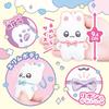 Set of 3 Kyururun Plush Mascots (approx. 9.4cm): Usarun, Kumarun, and Nekorun (Awake (3 types))