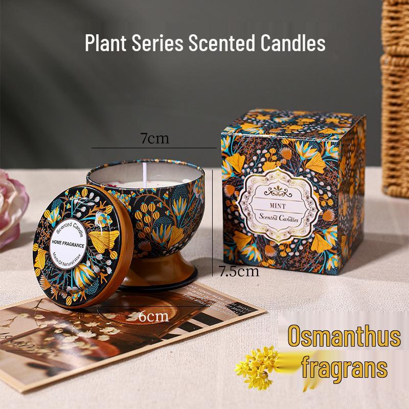 Exquisite High-Stemmed Glass Scented Candle Set - Long-Lasting Indoor Fragrance & Decorative Gift