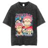 Hot Anime Jujutsu Kaisen Satoru Gojo Graphic Print Tshirt Men Women Washed Cotton Tshirts Harajuku Male Oversized T Shirt