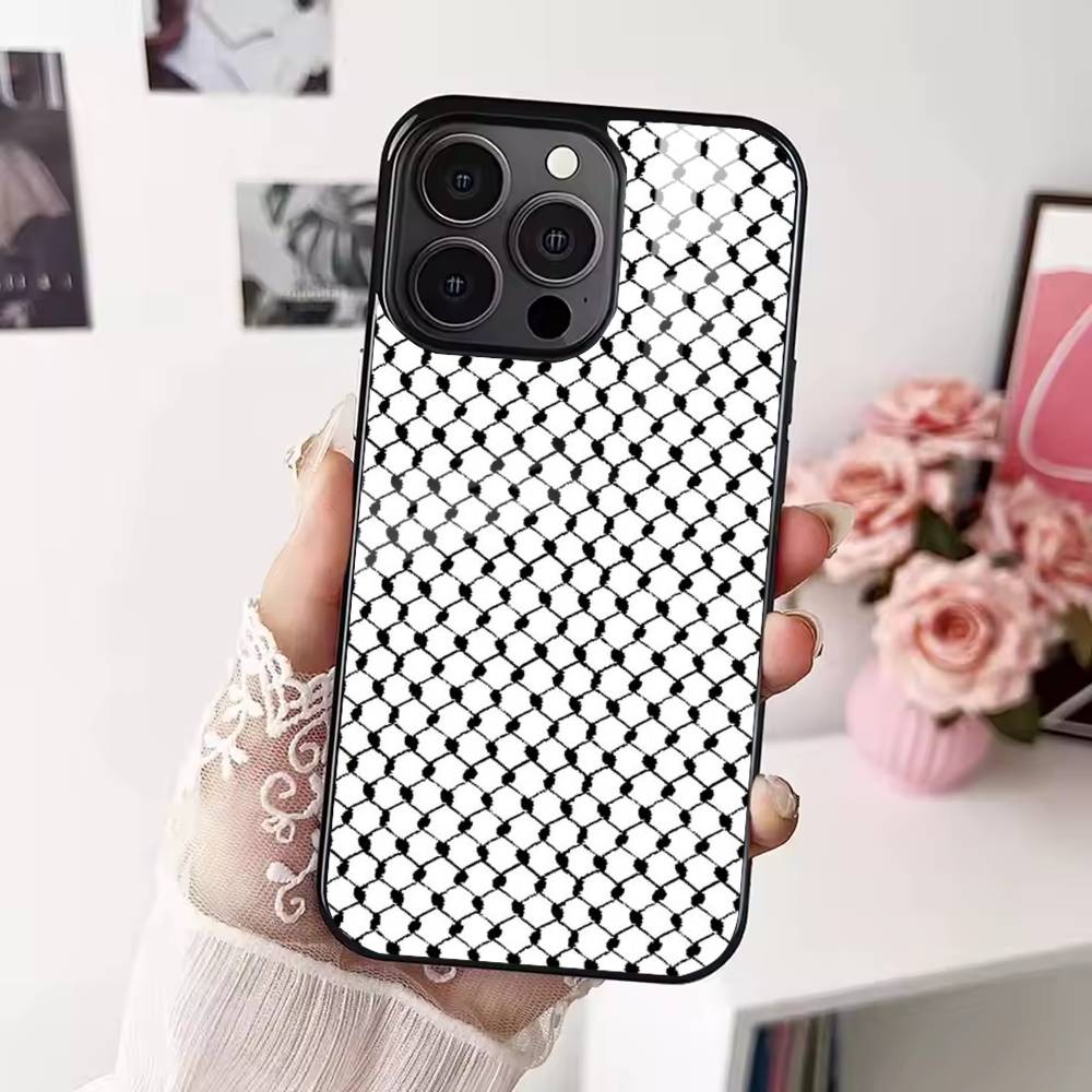 Чехол для телефона P-PalestineS Hattah K-Keffiyeh для iPhone 17,16,15,14,13,12,Plus,Pro,Max с магнитной беспроводной зарядкой Magsafe iPhone12mini