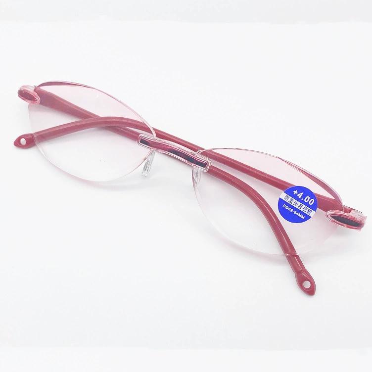 Blue Light Blocking Reading Glasses Women Men Cutting Frame Presbyopia Eyeglasses HD Lens Farsighted +1.0 To +4.0