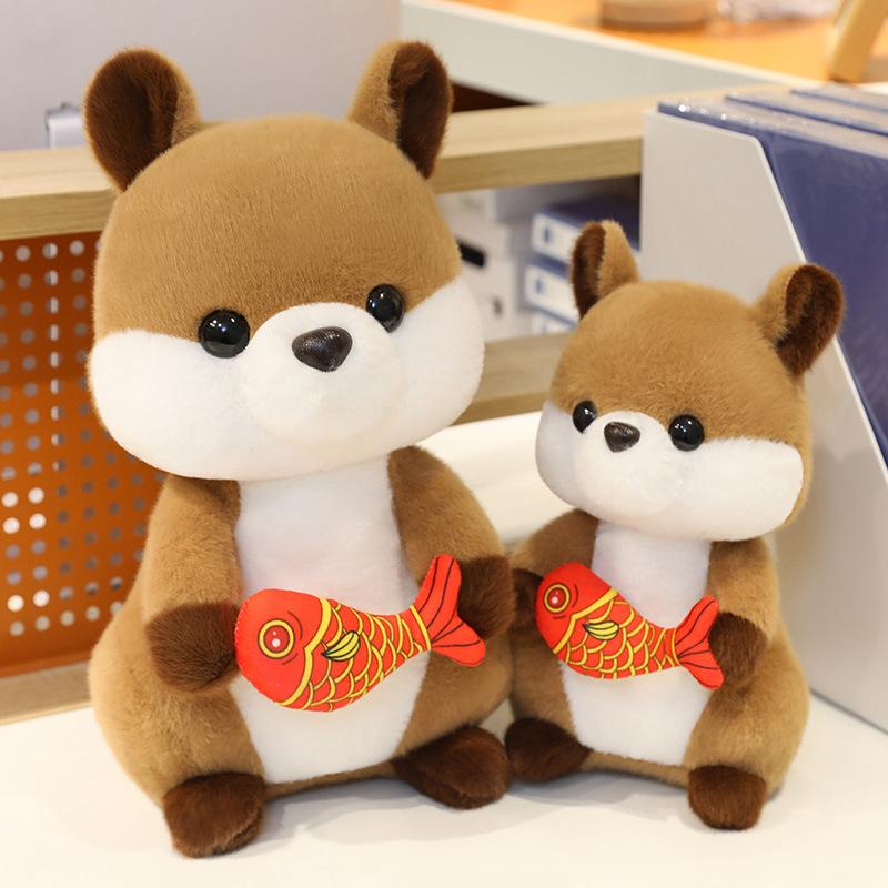 Urocza i urocza przemiana w pluszową zabawkę lalkę świstaka lalka świstaka lalka dziecięca prezent urodzinowy