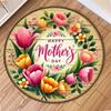 Mother's Day Circular Carpet Bedroom Decor Carpet Living Room Balcony Non-slip Mats Floormats Cartoon Bedside Area Carpets Rugs