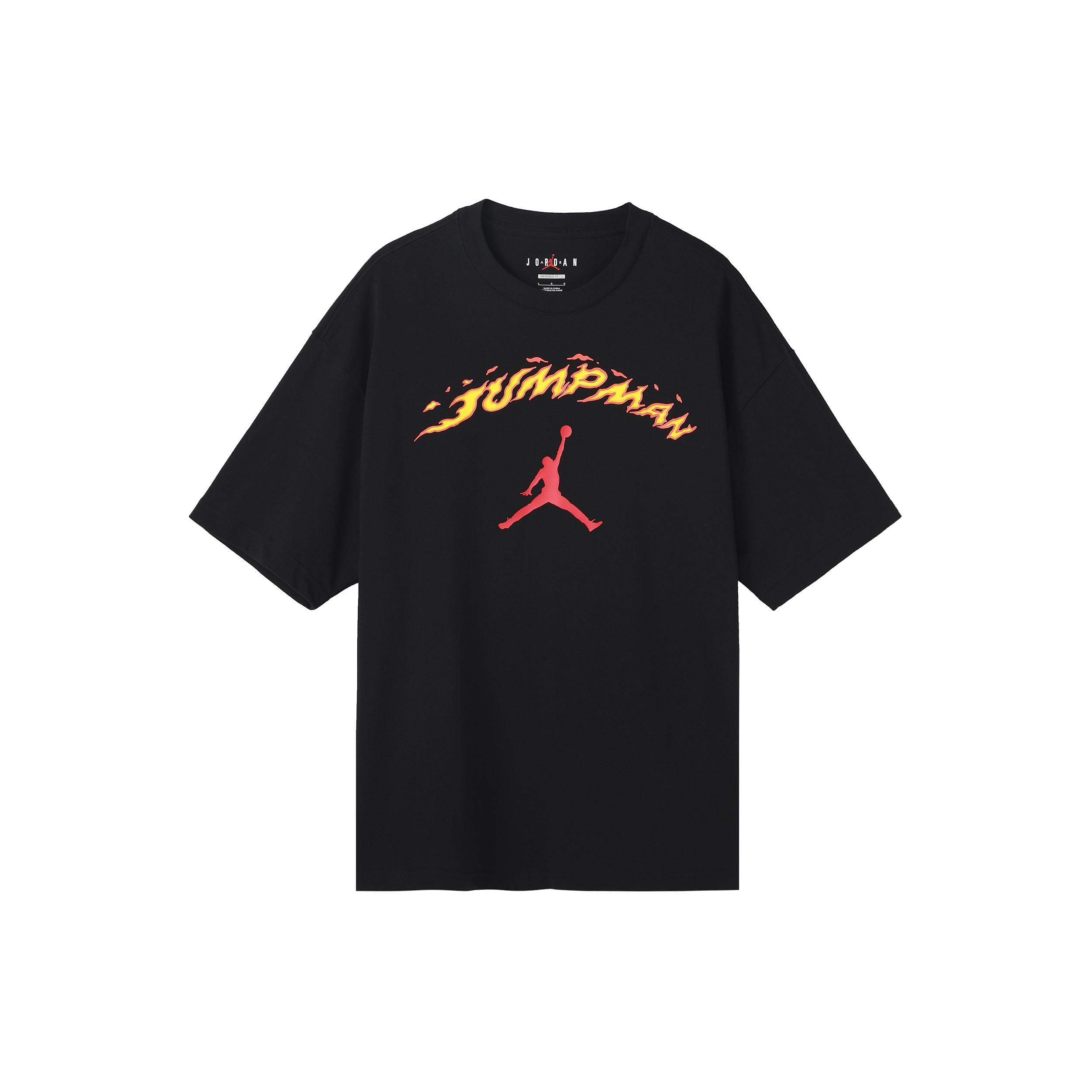 Air Jordan Fire Jumpman Logo T-Shirt Black Men s FJ7685-010 M