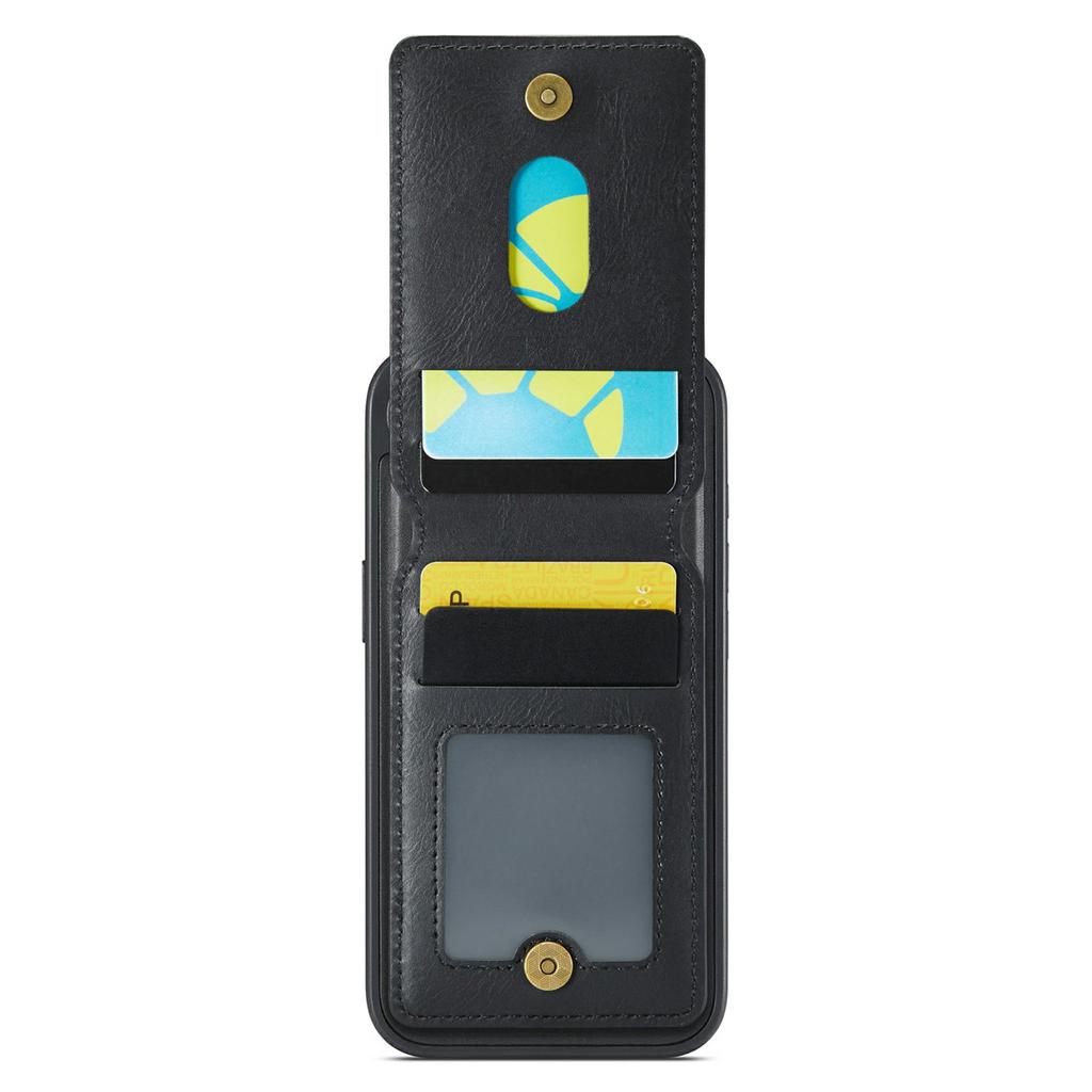 MAGKING K1 Series For iPhone 16e Magnetic Case PC+TPU+PU Phone Cover with Card Holder