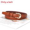Womens Fine Pu Leather Belt With Metal Pin Buckle For Casual Commuting Outfits