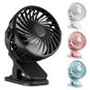 USB Plug-in Use Mini Clipped Fan 360° Rotation 2-speed Wind Desktop Ventilator Silent Air Conditioner for Bedroom Office Amagi