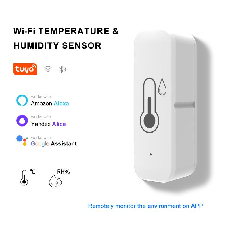 Tuya WIFI Temperature And Humidity Sensor Smart Life APP Remote Monitor Smart Thermo-hygrometer Work With Alexa Google Assistant