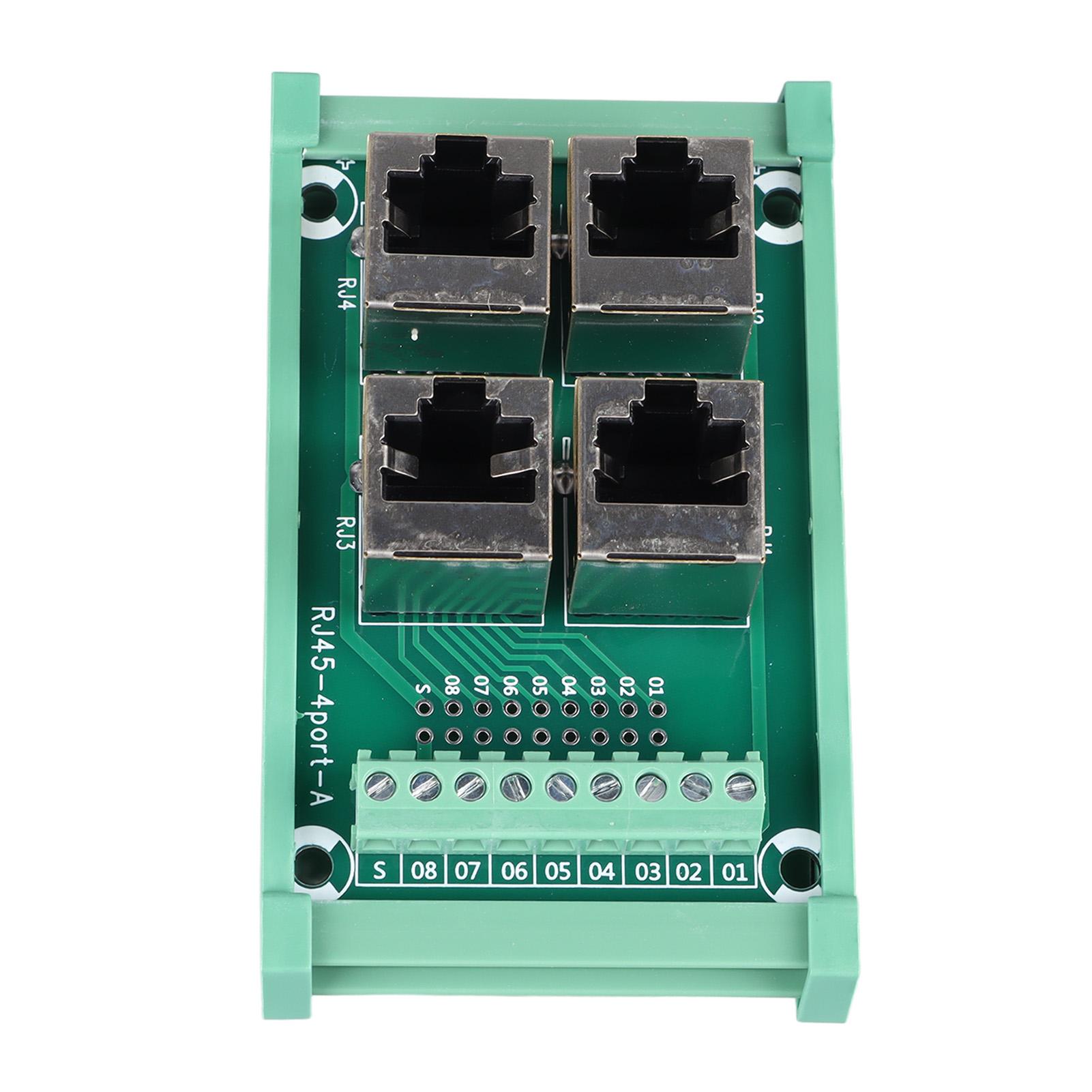 

4 Way Buss Board 0.5A Parallel Rail Mount Interface Module Terminal Block Connector for Homes Offices Factories