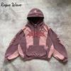 RogueWave Móda Streetwear Vintage Černá Hvězda Patchworková Mikina s Kapucí Nadměrná Vyšívaná Mikina Gotický Y2k Pánské Dámské Oblečení