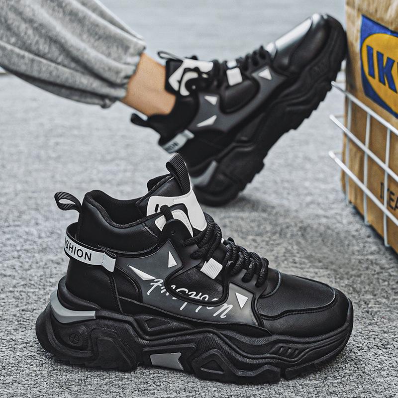 High-top Chunky Sneakers Fashion Breathable Casual Sports Shoes Comfortable Platform Footwear