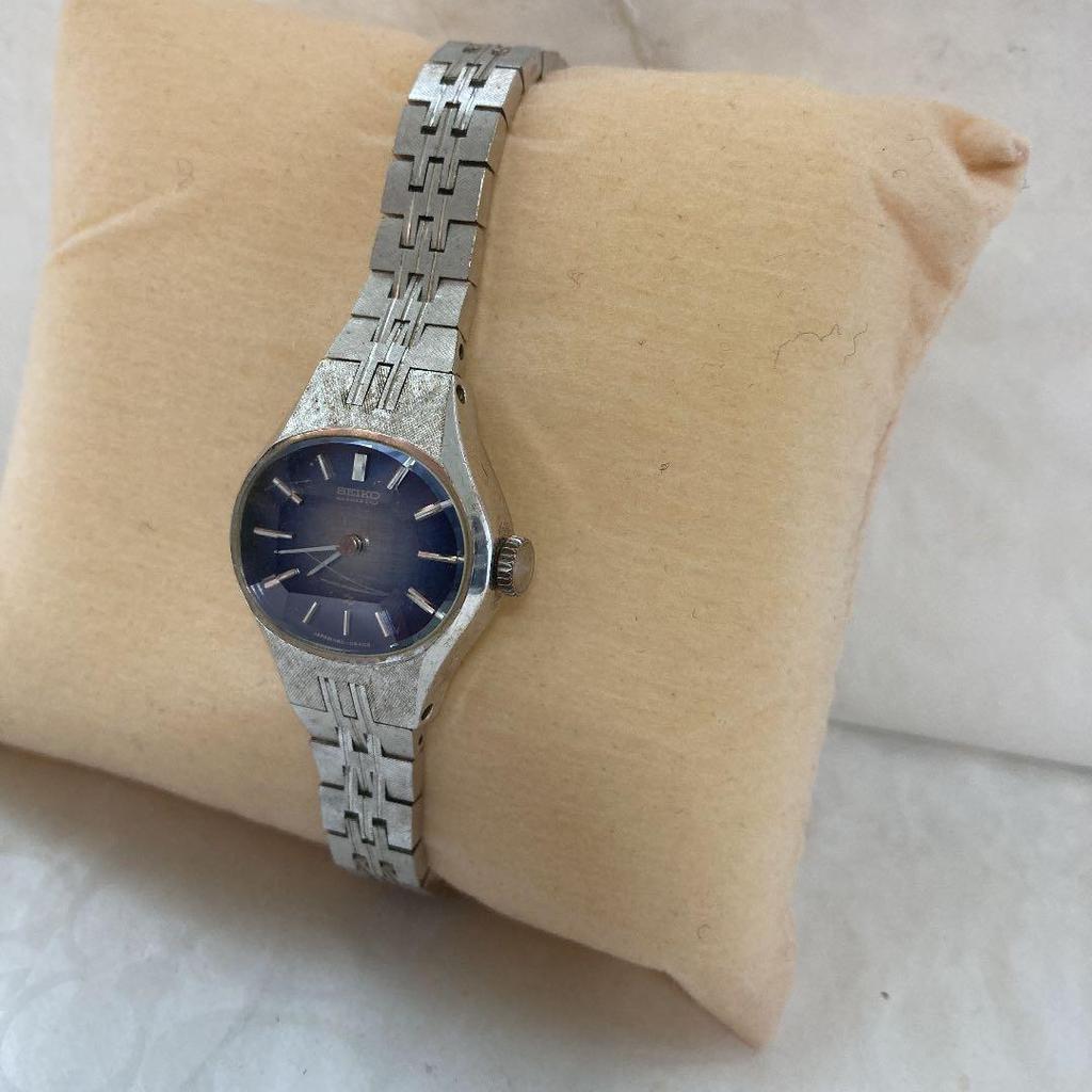 [USED] Seiko Antique Hand-Wound Navy Blue Dial Women's Watch 1140-7150