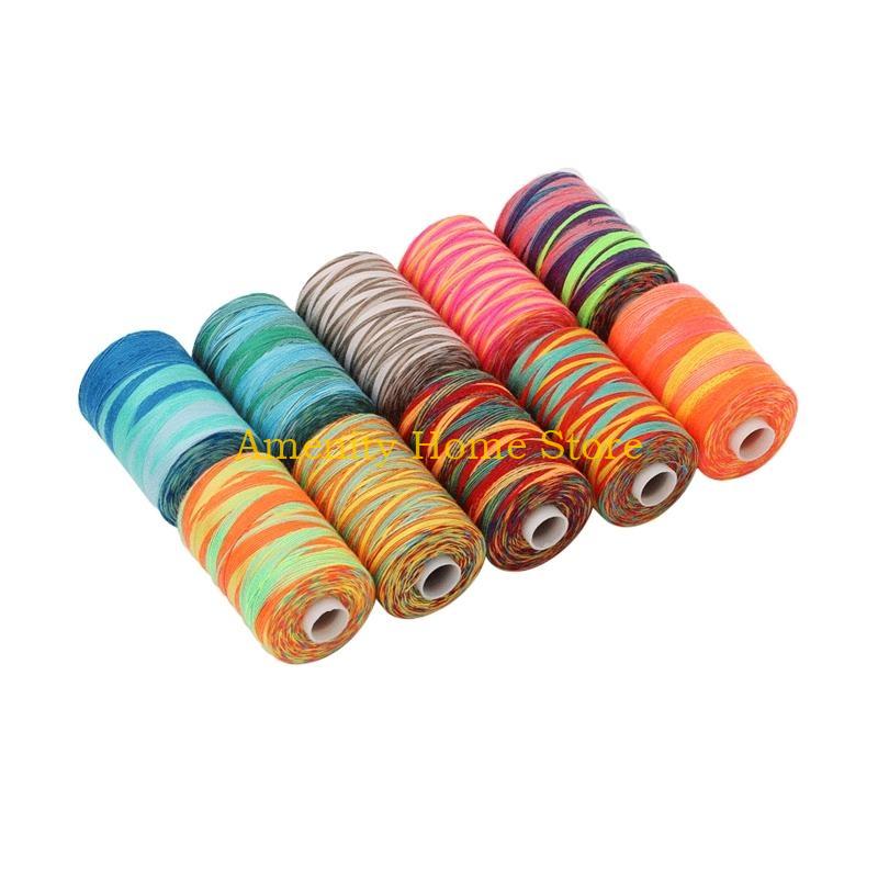 F26C 10 Pieces Segment Dye Sewing Thread Fit for Normal Thickness Fabric Thin Fabric