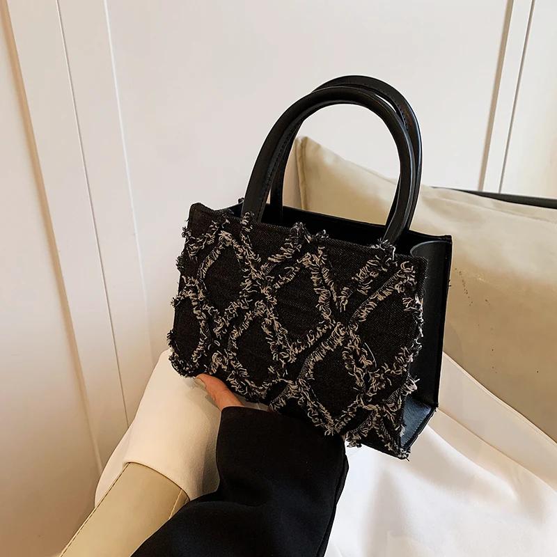 

Модные женские сумки Новые модные джинсовые сумки-мессенджеры Тенденция Роскошные дизайнерские универсальные женские сумки