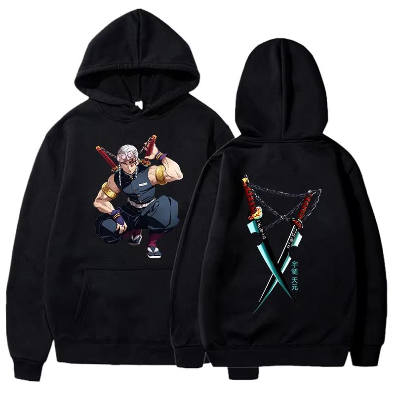 

Anime Uzui Tengen Print Hoodie Sweathshirts Men Women Hooded Pullover Unisex Long Sleeve Hoodie Tops Hoodies S