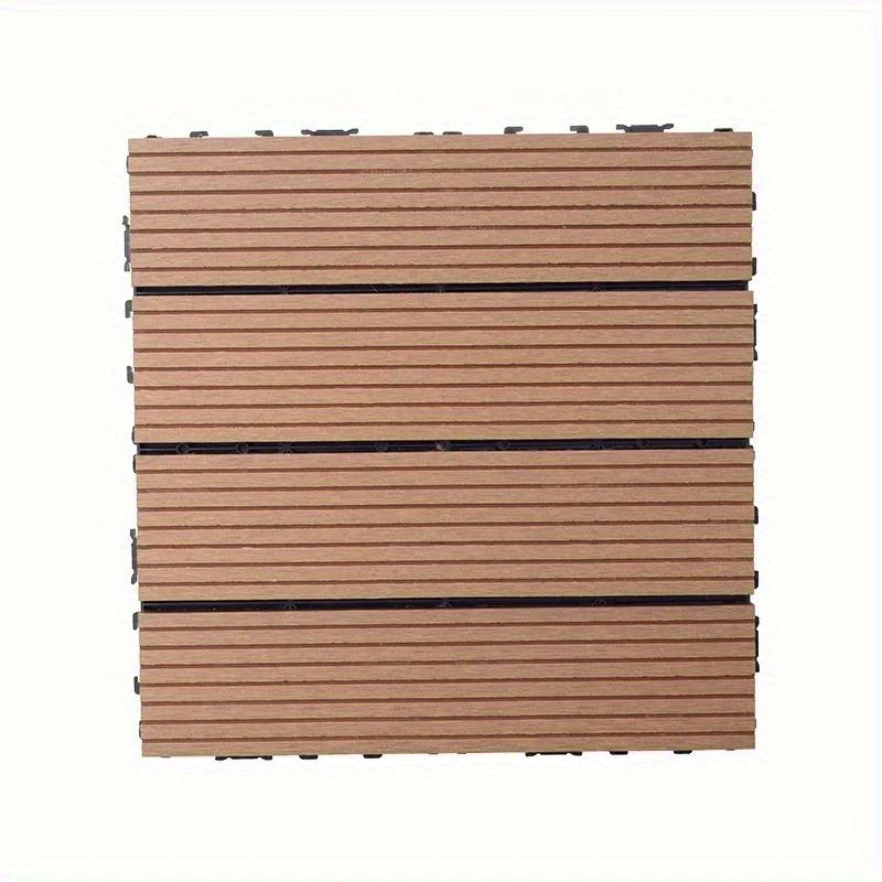 22pcs Outdoor plastic wood flooring splicing wood plastic flooring garden terrace flooring plastic wood composite flooring