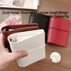 5-Ring Binder Mini Loose-leaf Notebook Faux Leather Zipper Binder Notebook  Photo Collection