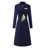 Women's Chinese Style Wool Blend Uniform Coat