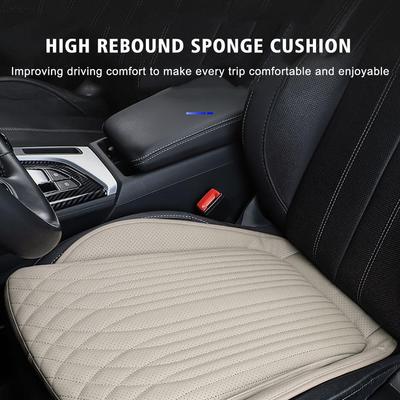 Breathable Car Cushion Luxury Leather Commercial Non-slip Rebound Vehicle Pad Sponge High Universal Support Cover E3g9
