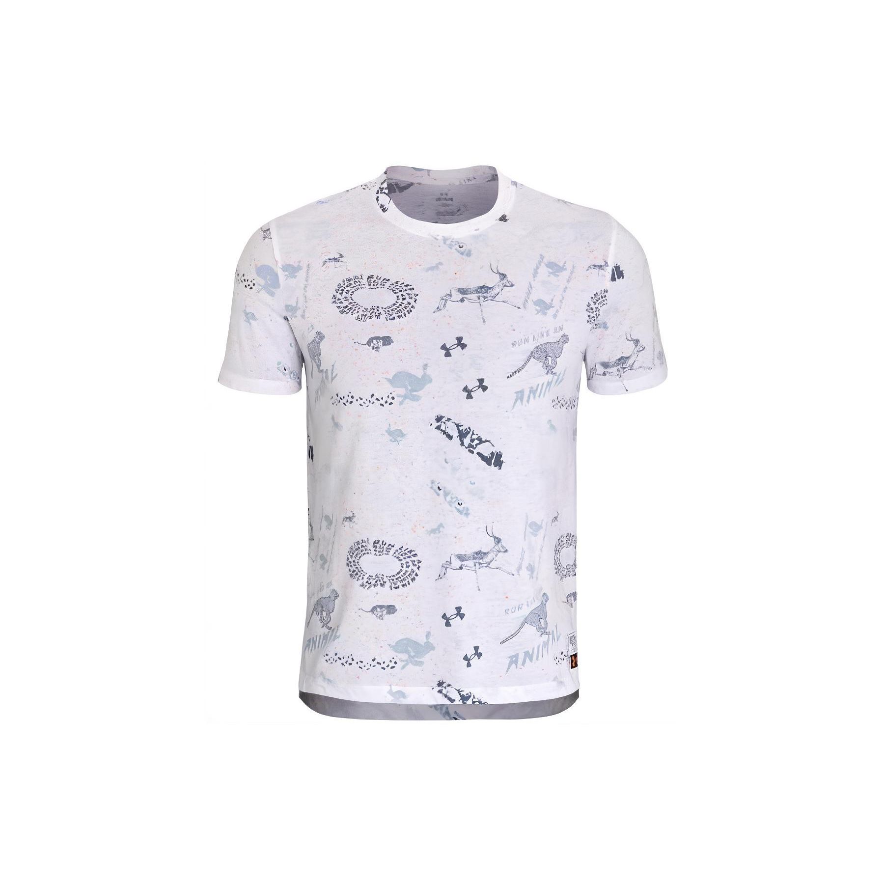 

Under Armour Футболка для бега Run Laa All Over Print, мужская, белая 1379301-100 XXL