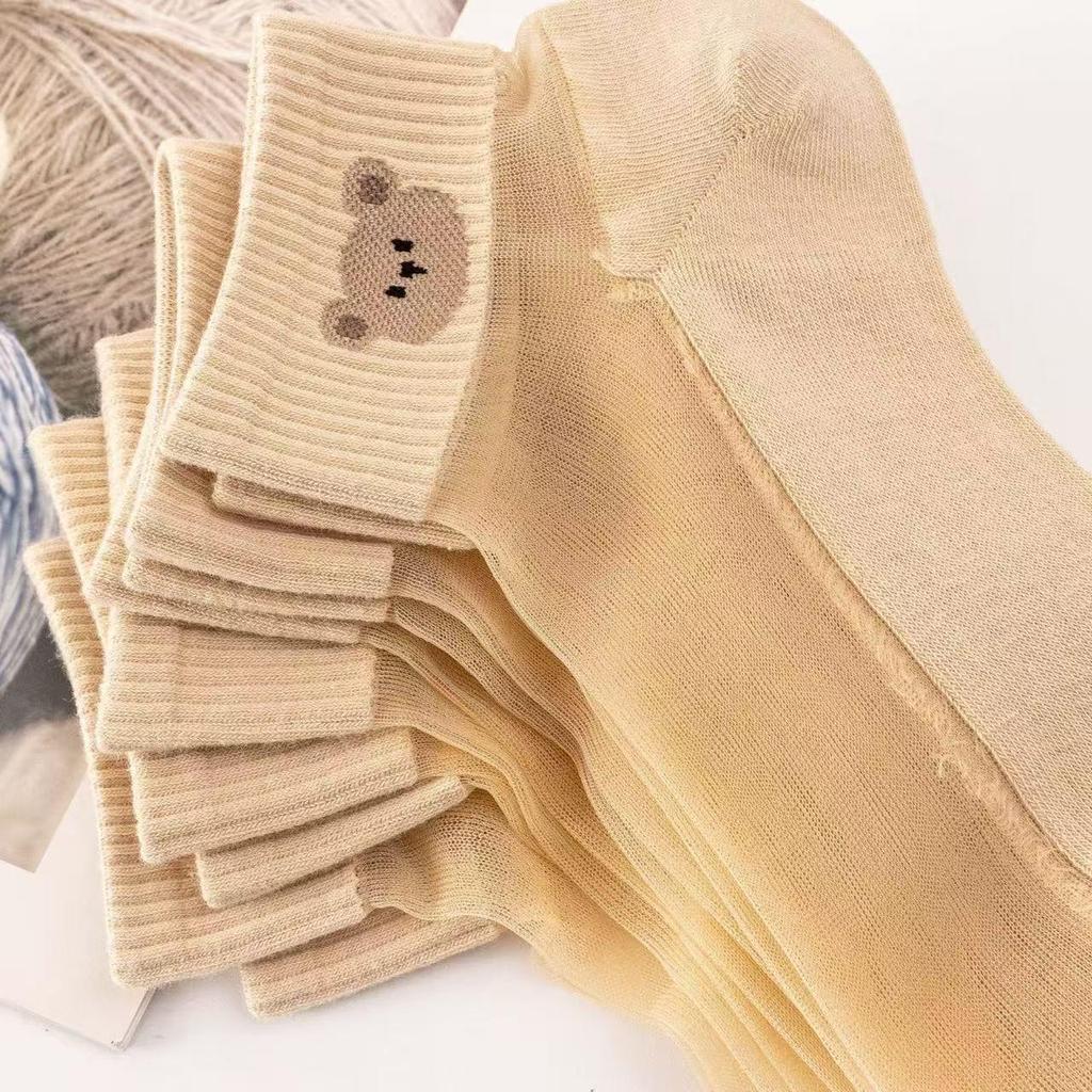 5 pares de meias femininas sensuais, meias de renda fofas de gato, meias de nylon anime Y2K para meninas, pretas, respiráveis, conjuntos de meias femininas