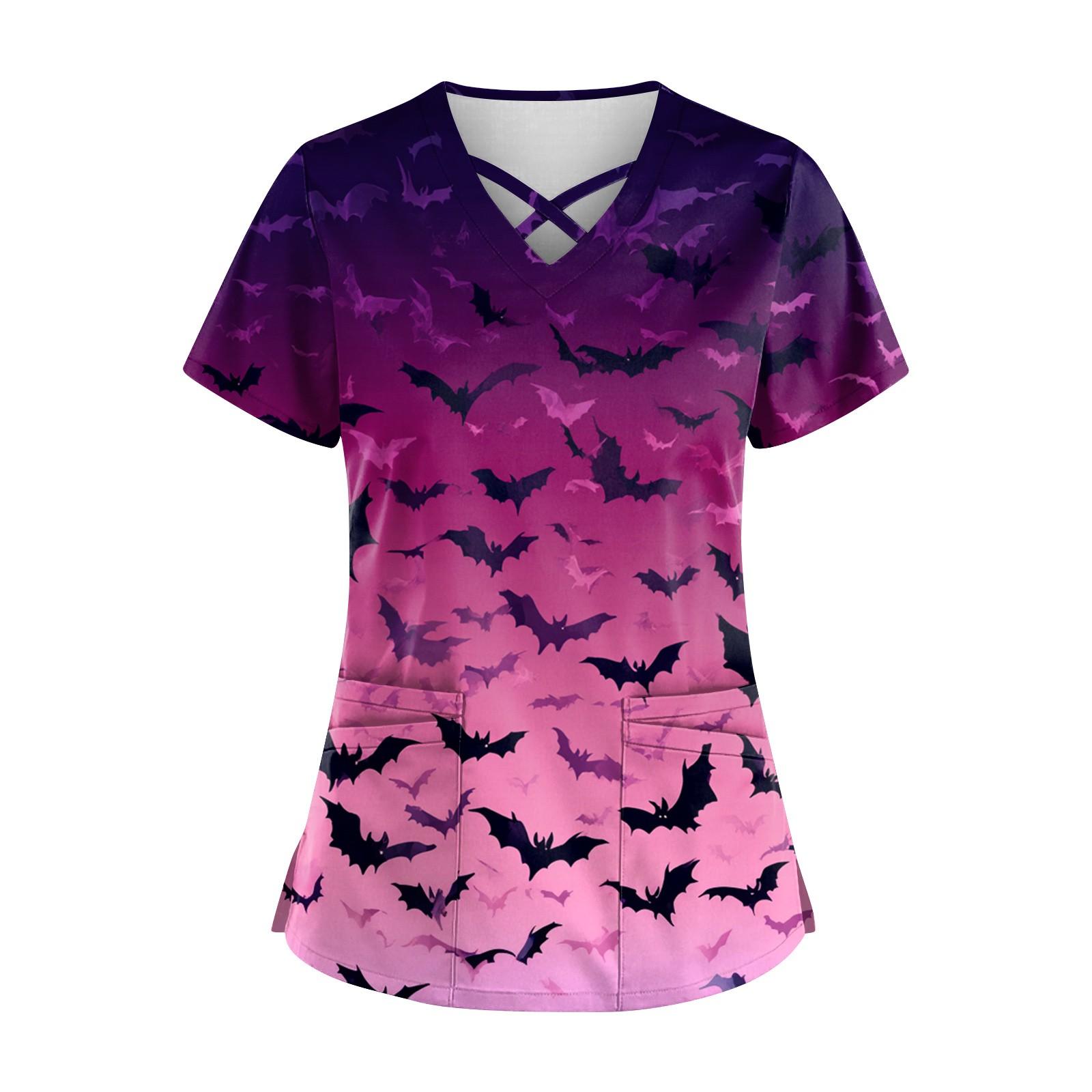 

Женский топ с коротким рукавом и V-образным вырезом, принтом и карманом Dry-nurse XXXXXL