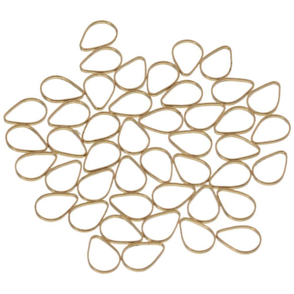

100Pcs Brass Open Bezel Gold Linking Rings Hollow Hoop Jewelry Making