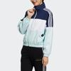 Adidas Neo Aug Trainingsjacke Seitenstreifen Colorblock Vintage Sport Locker Stehkragen Jacke Damenjacke Blau H16264