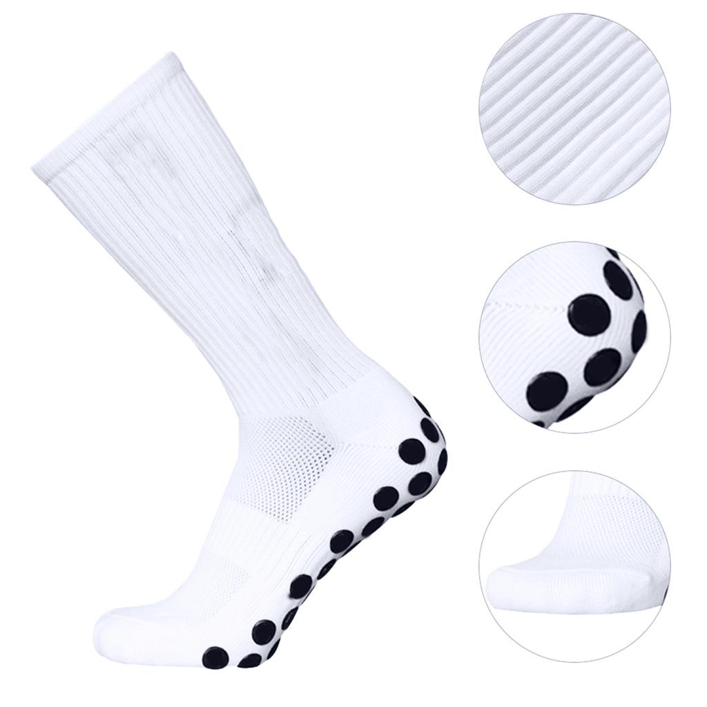 6 Pairs Outdoor Sports Running Socks Stretch Socks Athletic Football Soccer Socks Anti Slip Socks with Grips