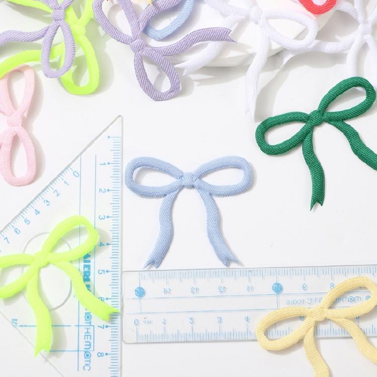 Attachable Polyester Bows Applique For Clothing Accessories DIY Hair Decors Fabric Craft Supplies Design