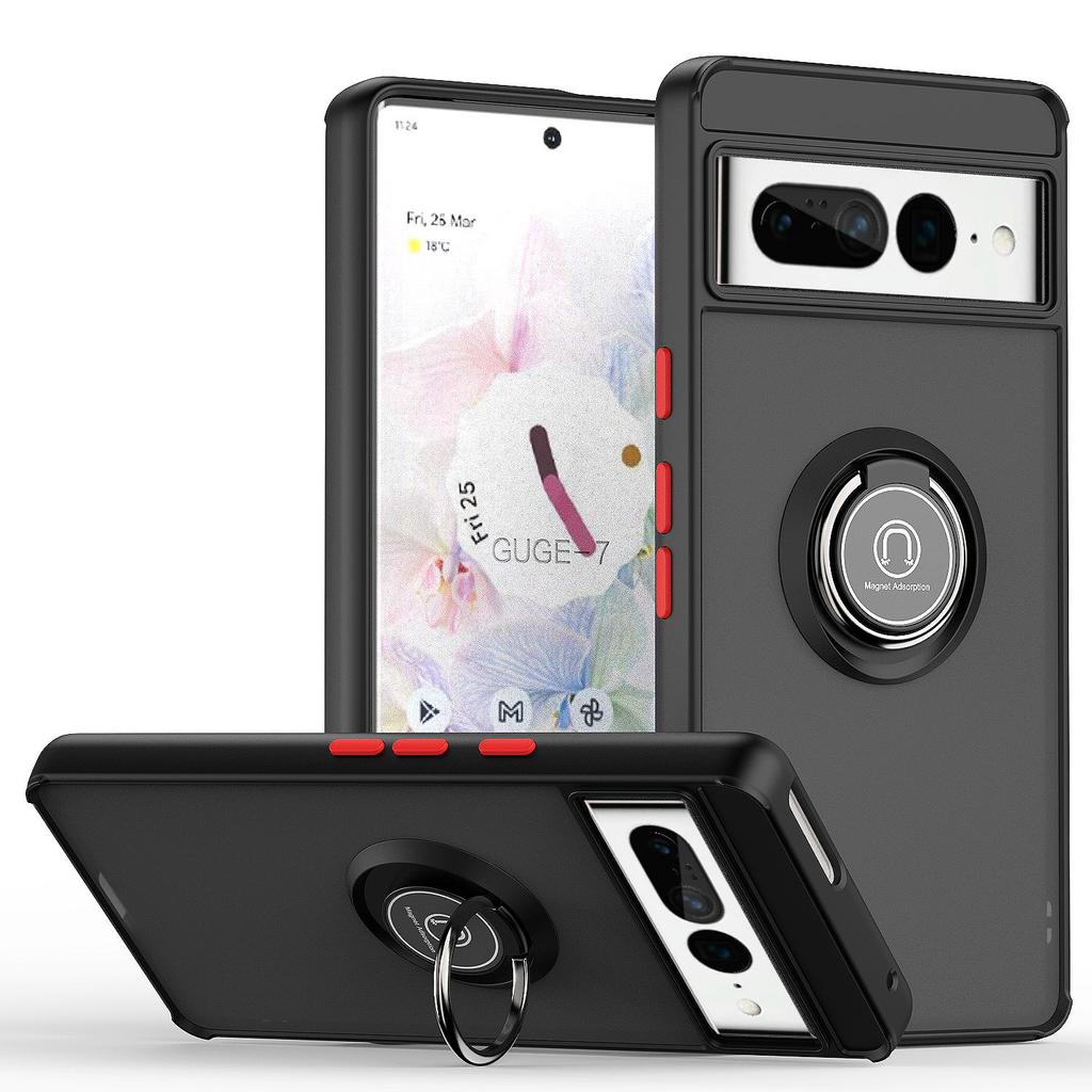 Armor Matte Case for Google Pixel 9 Pro XL Cover for Pixel 8 8A Ring Magnetic Holder Stand Shockproof Coque Fundas