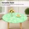 Elastic Round Table Cover PVC Waterproof Oil Proof Round Tablecloth Home Desktop Decoration Dining Table Cover for 110-140cm
