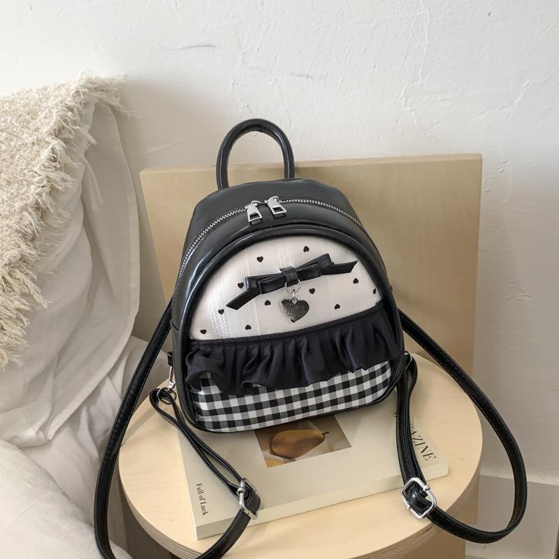 

Bow Shaped Women Backpack Cute Backpacks Class Bags for Girl School Bags Cartoon Backpacks Travel Backpack Mochila Escolar Sac one size чорний