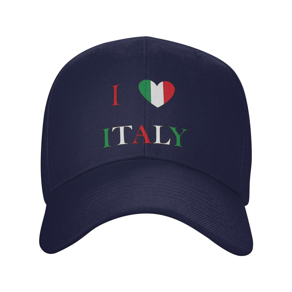 I Love Italy Casual Baseball Cap Outdoor Sports Trucker Hat Summer Sunscreen Women Unisex Streetwear Snapback Cap