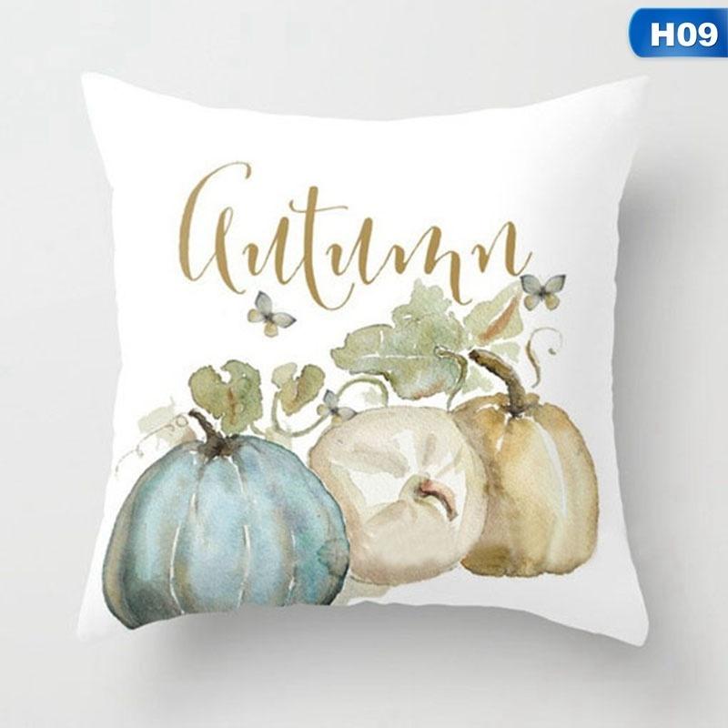 blue pumpkin throw pillows