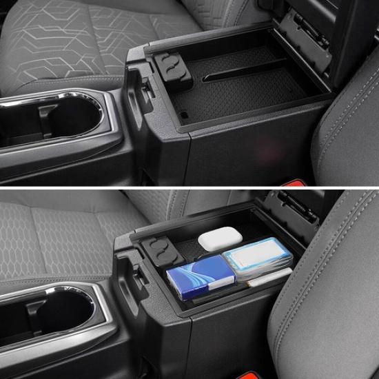 For 2016-  Toyota Tacoma Center Console Armrest Storage Tray Organizer Box