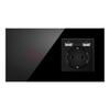 157 European Touch Switch & German Socket with Integrated Glass Panel for Homes