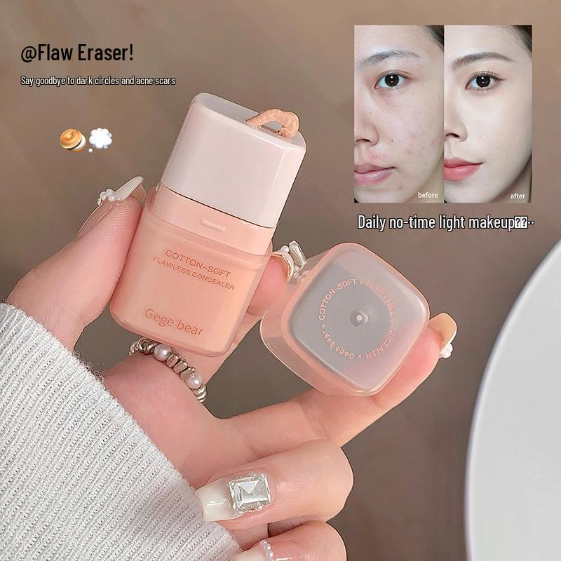 Gege Bear Soft & Flawless Concealer: Covers Spots, Freckles, Acne Scars, Dark Circles—Hydrating & Smooth, No Caking.