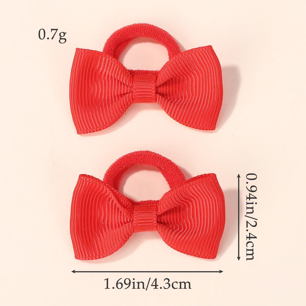 60Pcs/lot Mini Bows Elastic Hair Bands for Girls Rubber Band Random Color Hair Rope Ponytail Headwear Girls Hair Accessories