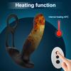 Prostata-Massagegerät & Doppelring-Analplug-Vibrator mit Heizung für Männer